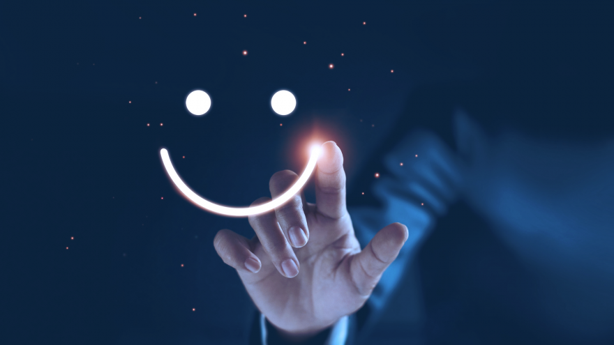 Tendências de marketing digital para 2020 com smile face